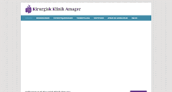Desktop Screenshot of kirurgiskklinikamager.dk